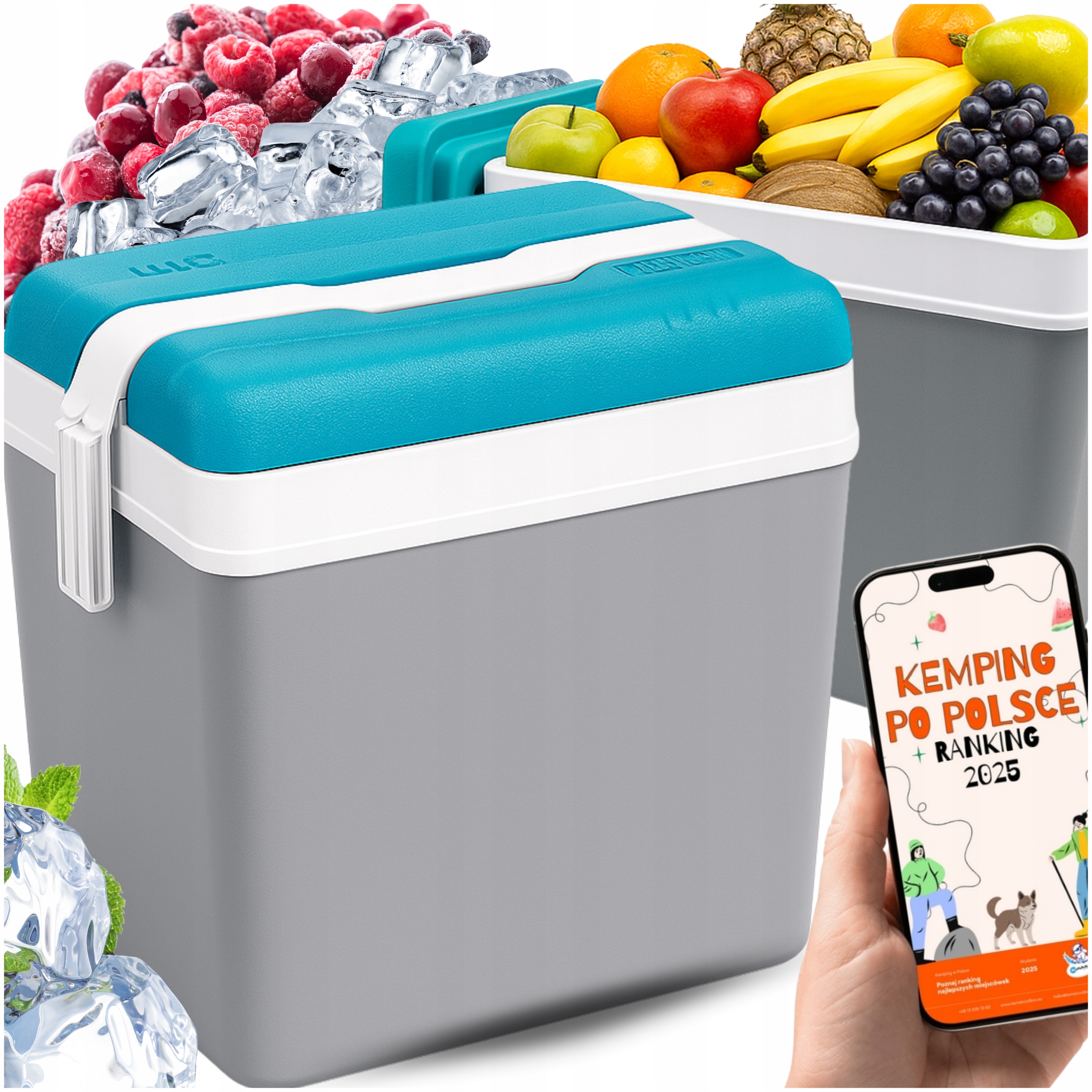 Lodówka Turystyczna 35L na Wkłady Mrożące do auta Kampera łodzi chłodząca