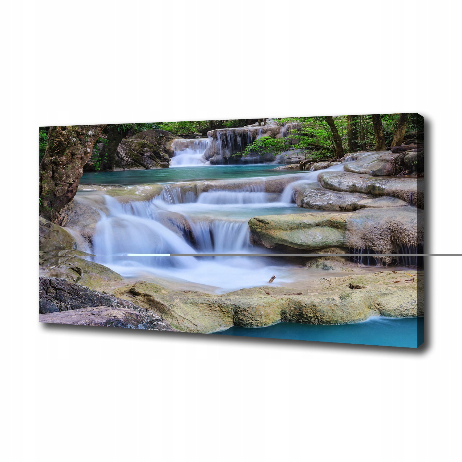 

Foto obraz na płótnie Kaskada w lesie 100x50 cm