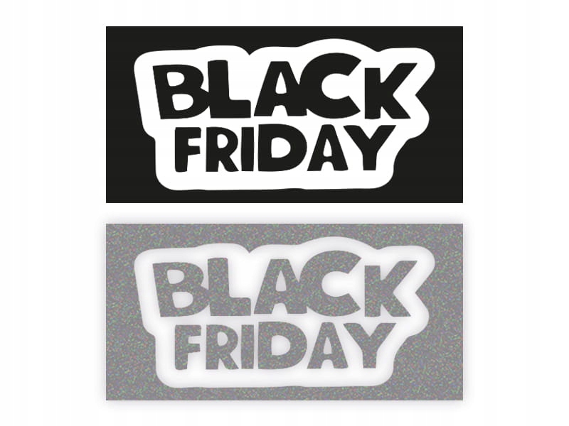BLACK FRIDAY - Naklejka na samochód na auto ODBLASKOWA