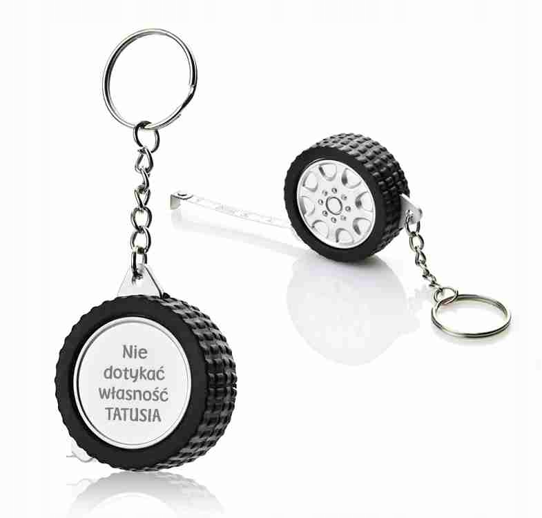 

na Dzień Ojca-brelok opona z miarką+GRAWER