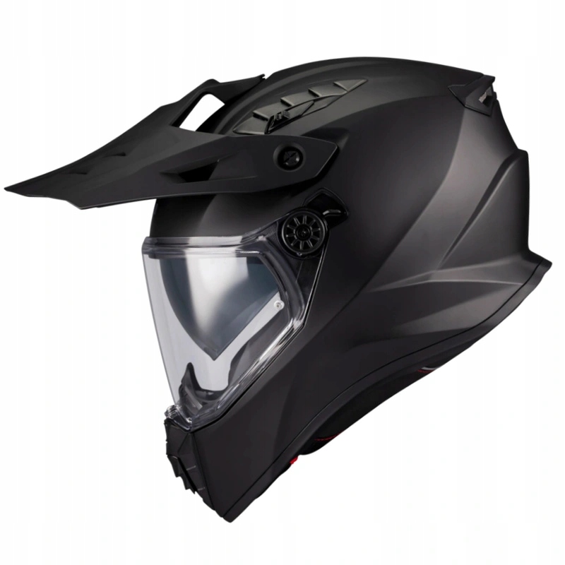Motocyklová prilba enduro čierna Mt Track Sv Pure Black Matt s blendou Darček