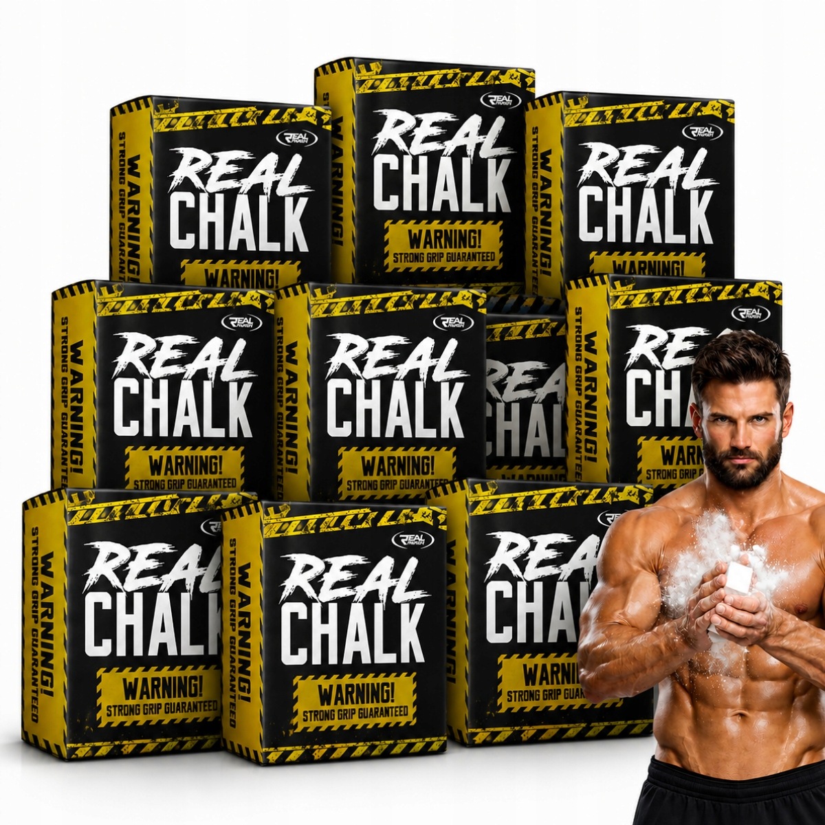 Magnezja W Kostce Lepszy chwyt Zestaw 12x Real Pharm Chalk Block 56g