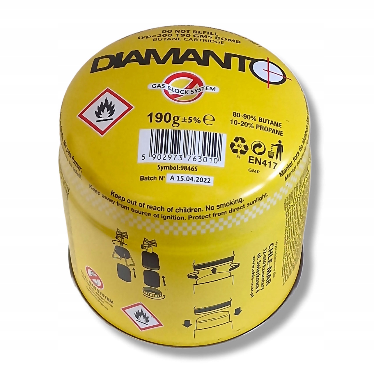 

Nabój gazowy Diamanto 190g