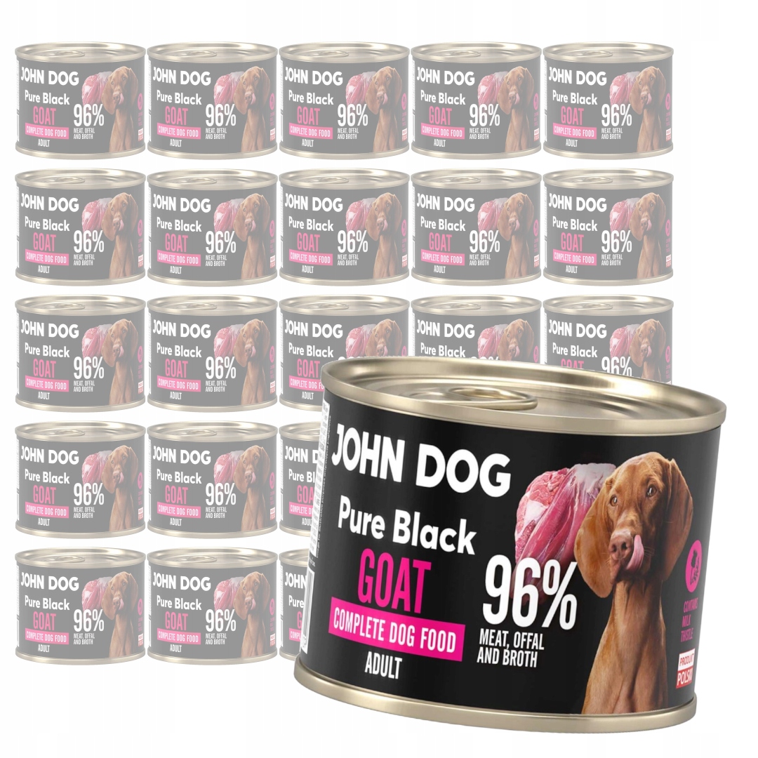 Levně John Dog Pure Black Goat Adult 24x200g Vlhké Krmivo pro psy s kozím masem