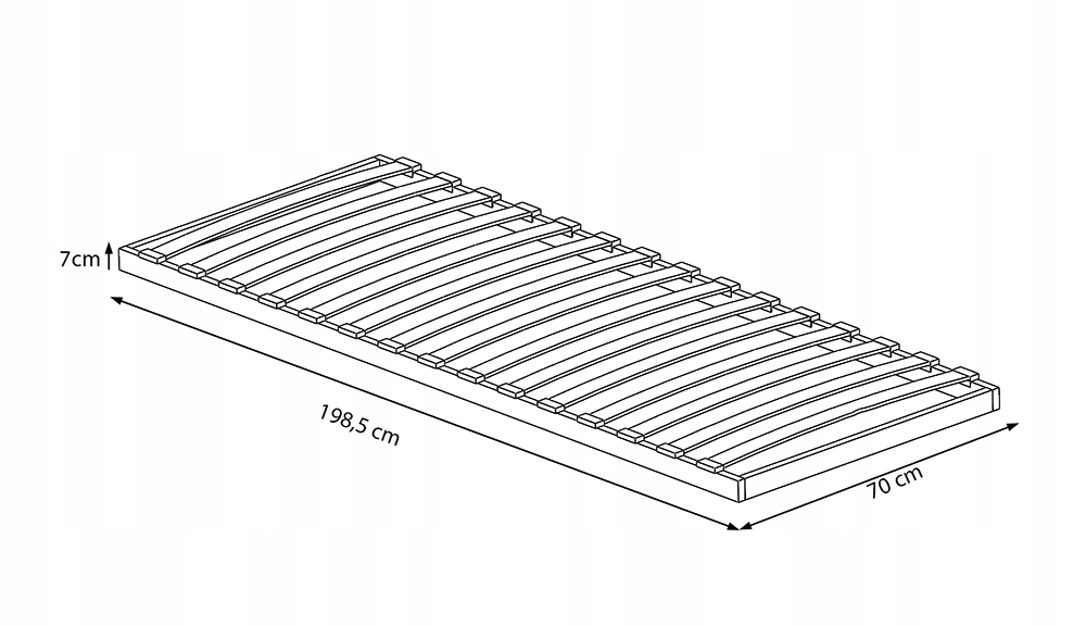 Stelaż wkład pod materac do łóżka SuperFlex 70x200 Marka Moledo