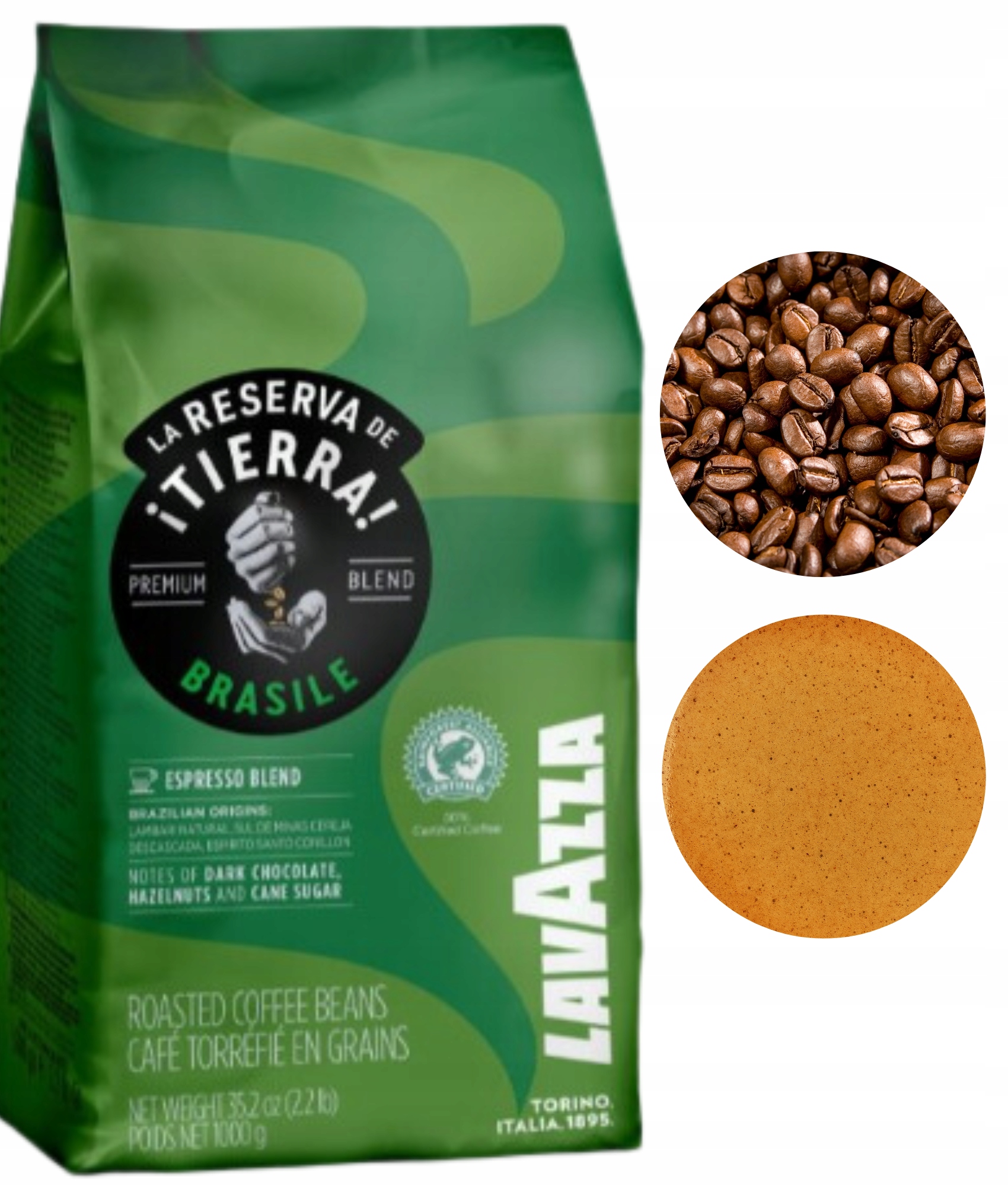 Lavazza Tierra Brasile kawa ziarnista czarna intensywna 1kg