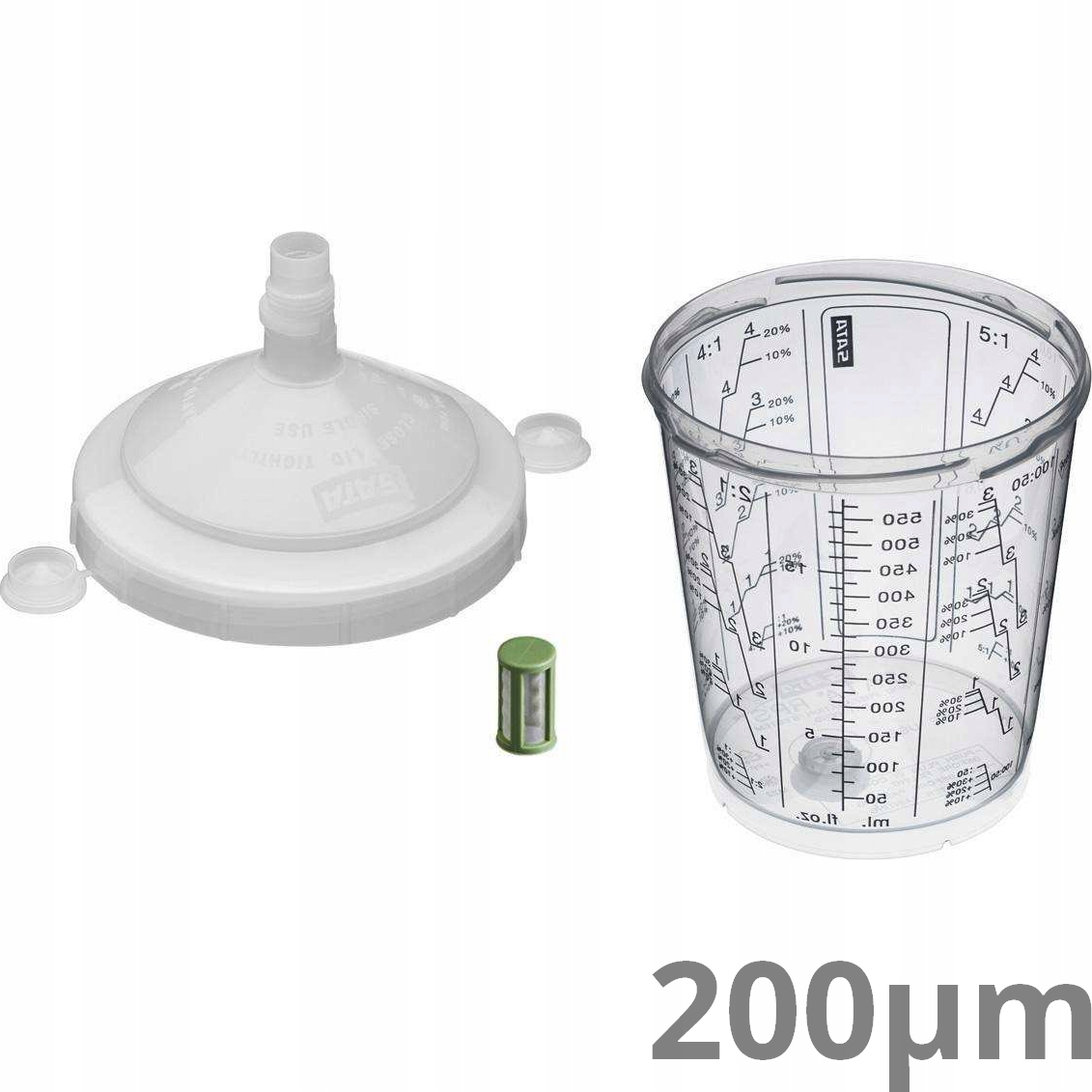 Kubek, zbiornik lakierniczy SATA RPS 600ml 200mikr