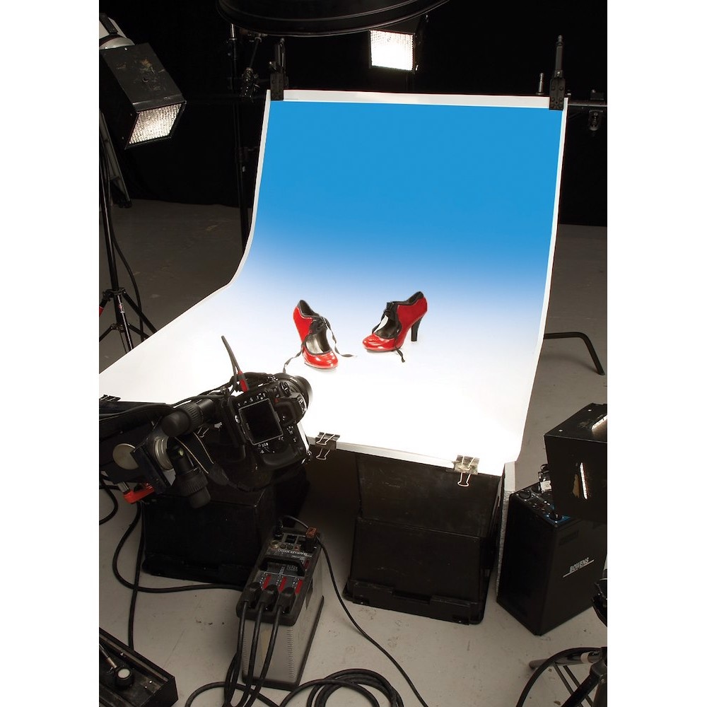 Stínované pozadí Colorama bílo-modré 110 x 170 cm