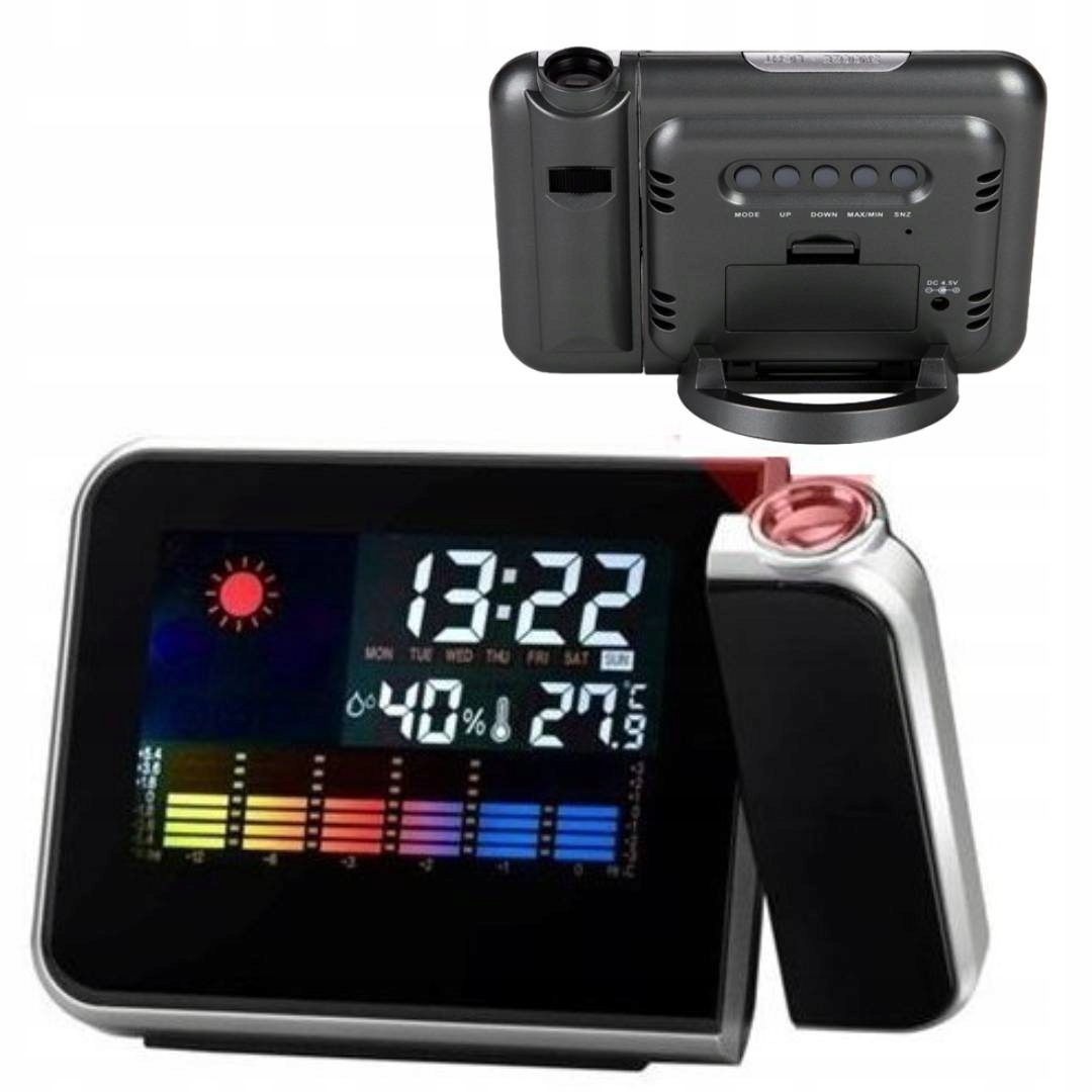 

Stacja Pogody Zegar LCD Budzik Z Projektorem