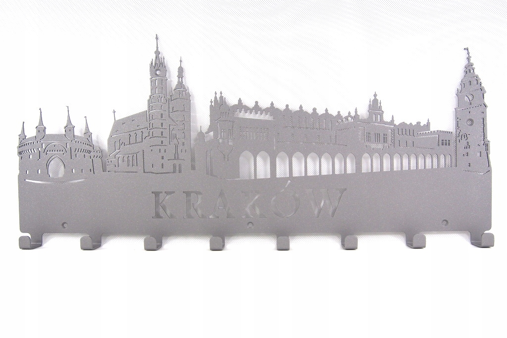 Nástěnný věšák na oblečení do předsíně na klíče, bundy s městem Krakov