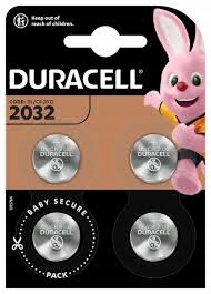 Bateria specjalistyczna litowa CR2032 3V Duracell 4 sztuki