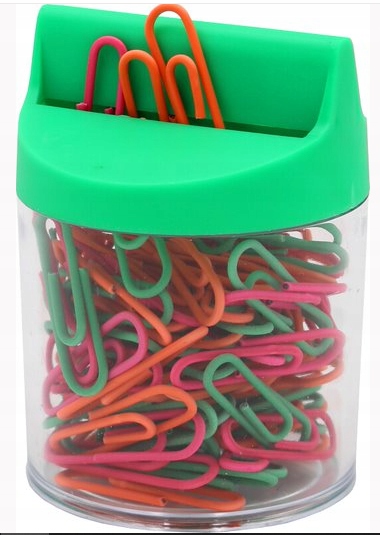 

Spinacz w pojemniku mag. 28mm neon mix (100) Tres