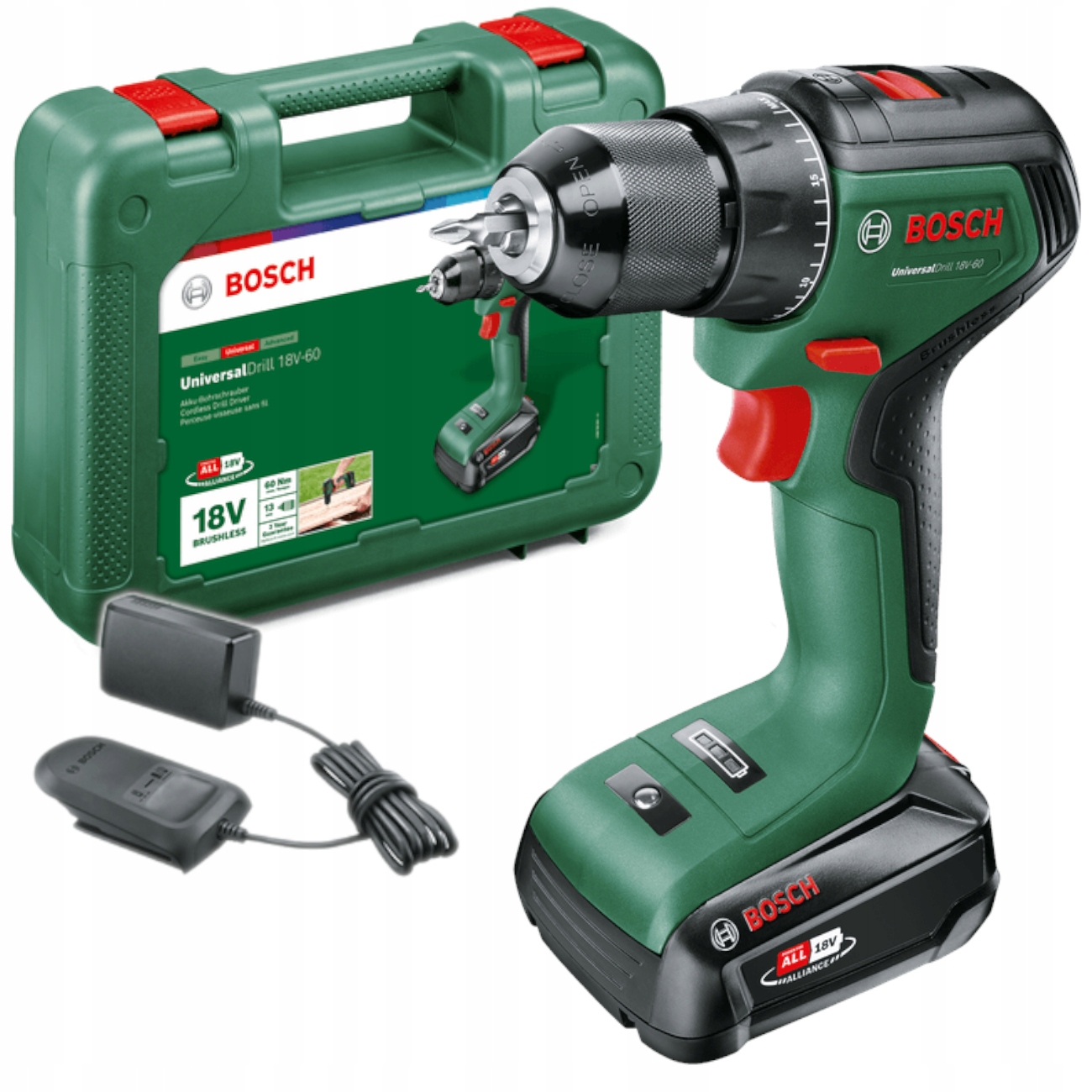 Akumulátorová Vrtačka Aku Šroubovák 18V Universal Drill 2,0 Ah 18V-60 Bosch