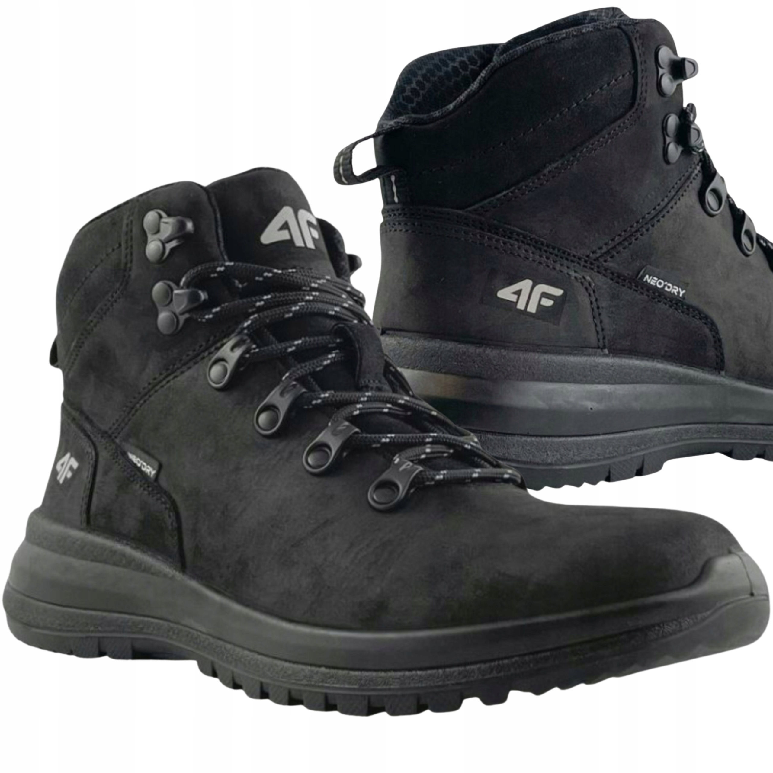 Zimní Dámské Kožené Boty 4F Trekové Trapery Voděodolné, Pevné, 36