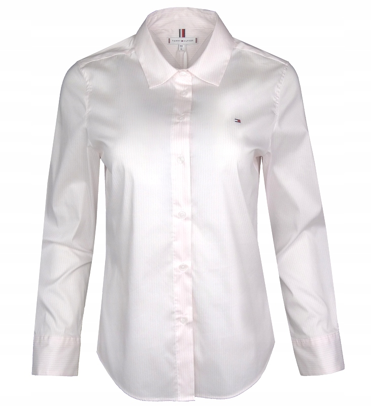 Tommy Hilfiger dámská košile, růžovo bílé pruhy, 36