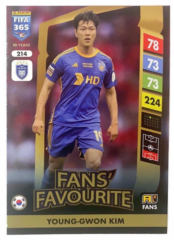 Karta Piłkarska Adrenalyn Panini Fifa 365 2025 214 Young-gwon Kim