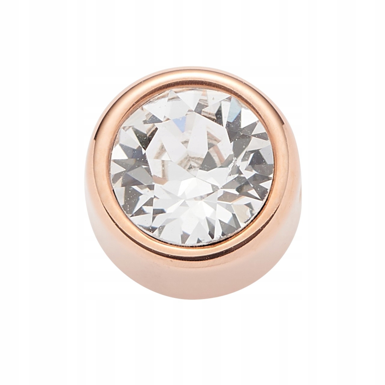 Přívěsek Růžové zlato S Křišťálem Swarovski Kulatý z oceli