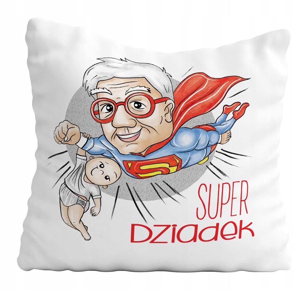 

Poduszka Dzień Dziadka Superbohater