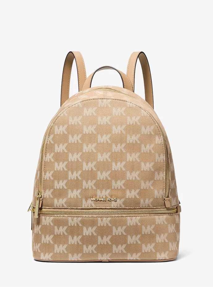 Michael Kors dámský batoh Rhea Denim 35S6GRAB2C hnědý
