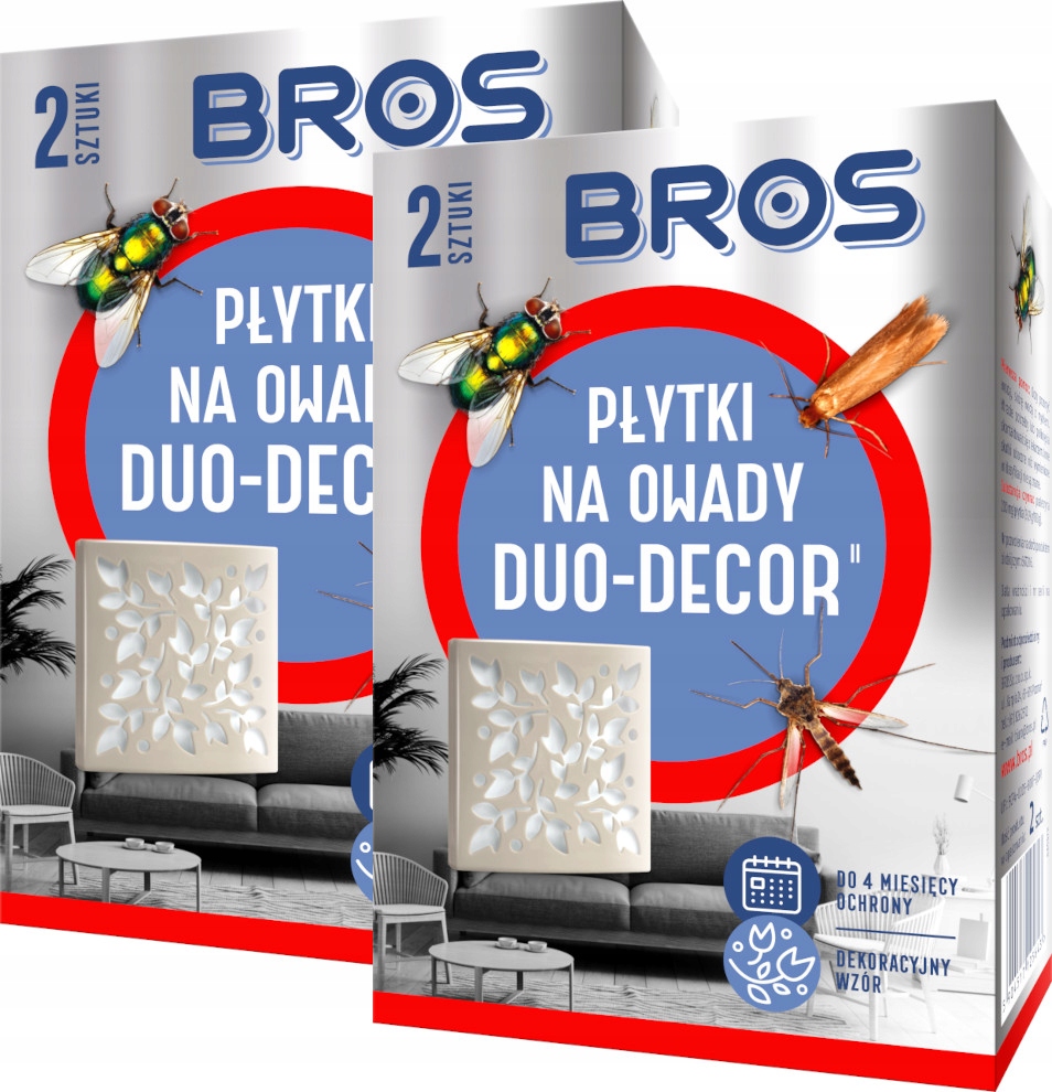 

Bros Duo Decor Płytka na Muchy Mole do 8 mcy 4szt