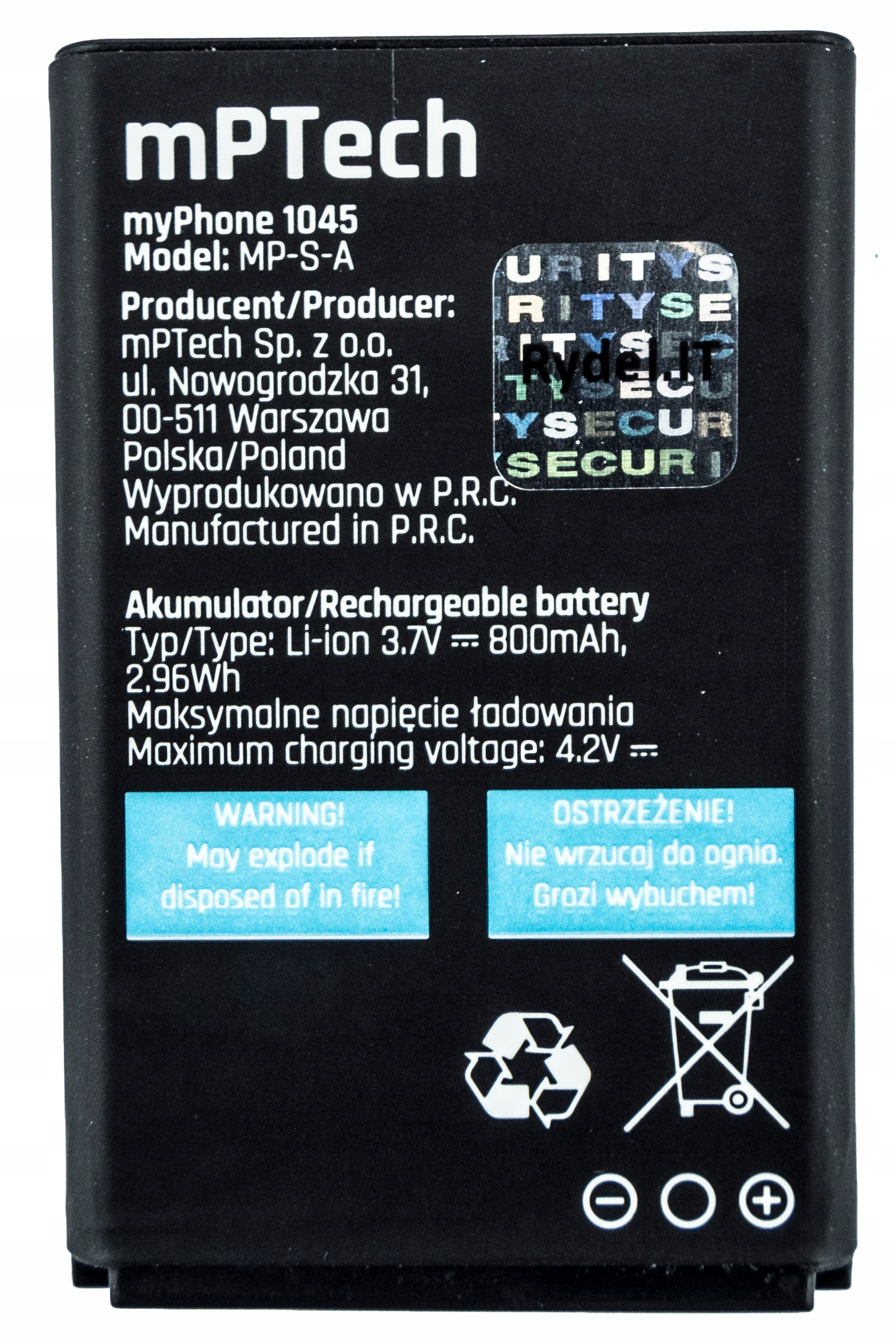 

Bateria myPhone mPTech 1045 Mp-s-a Oryginał