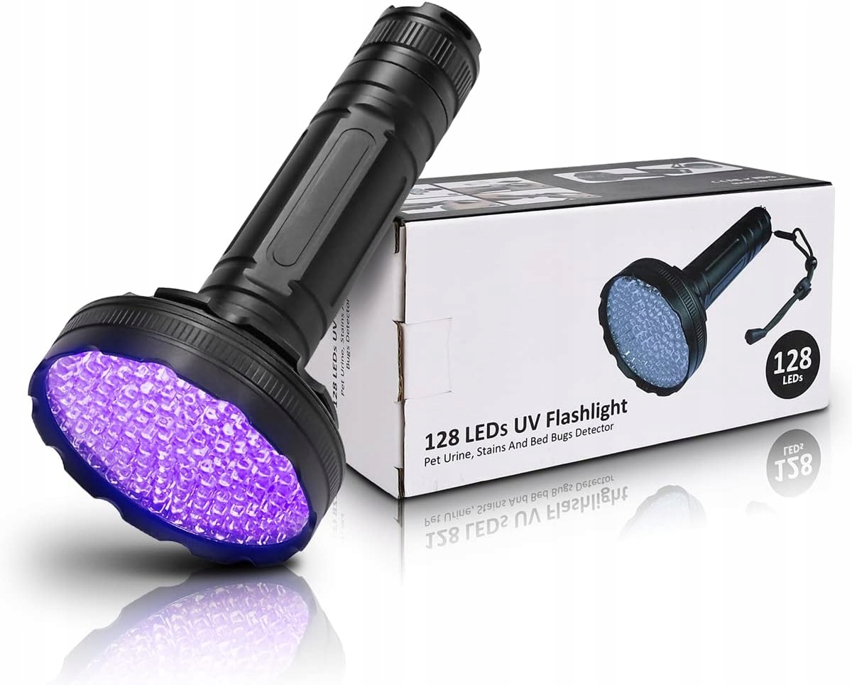 Latarka Uv Detektor Bursztynów 128LED 395nm