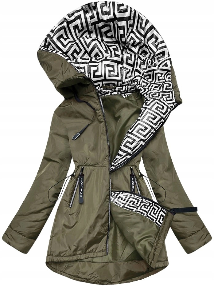 Péřová Přechodová Bunda B8037 Khaki 48