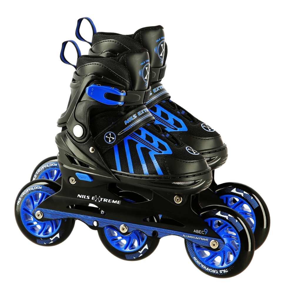 Kolečkové Brusle Nastavitelné Brusle 2v1 pro rychlou jízdu Kaučuková kolečka ABEC-9 Nils