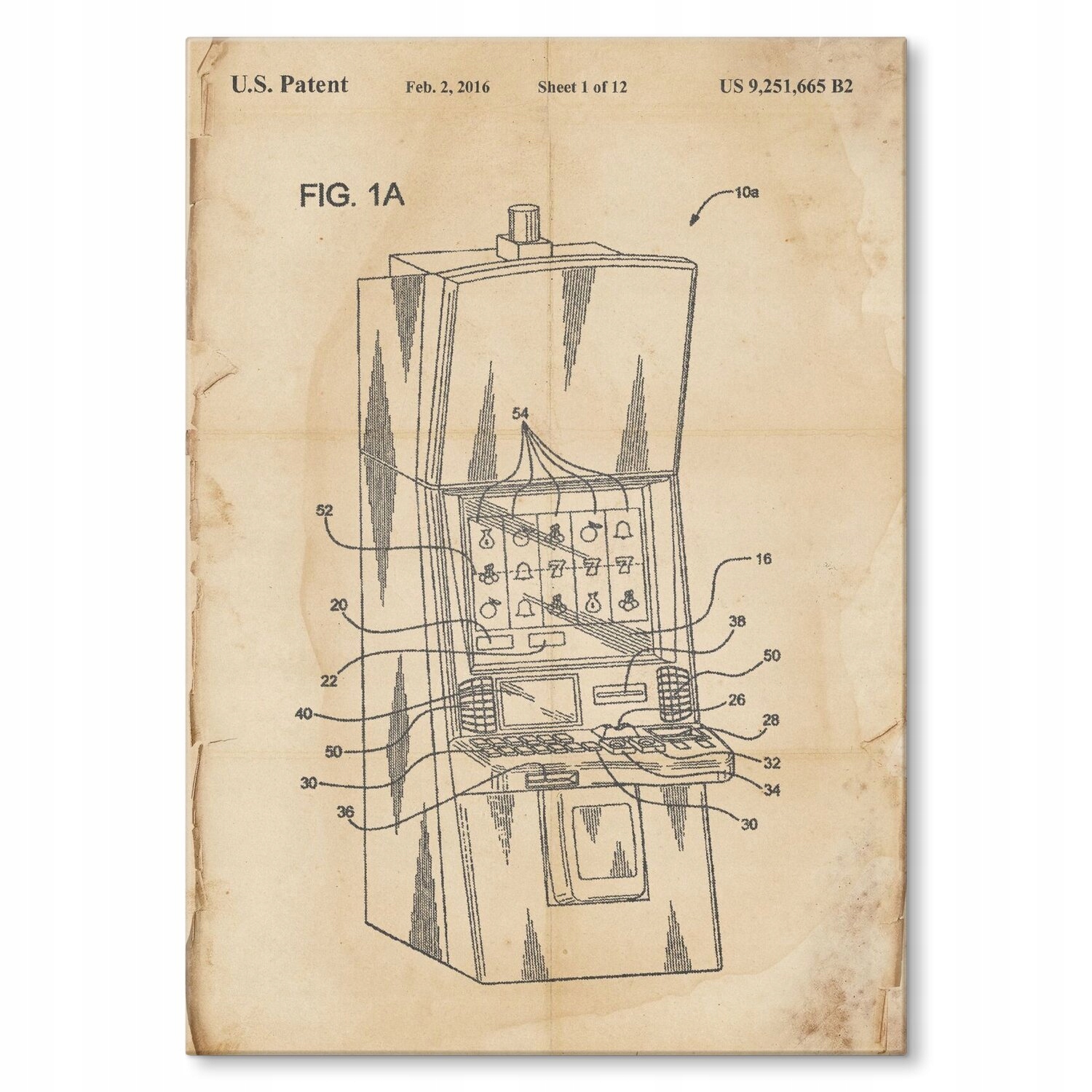 Kovový plakát Jednoruký bandita Dárek 30 x 42 cm