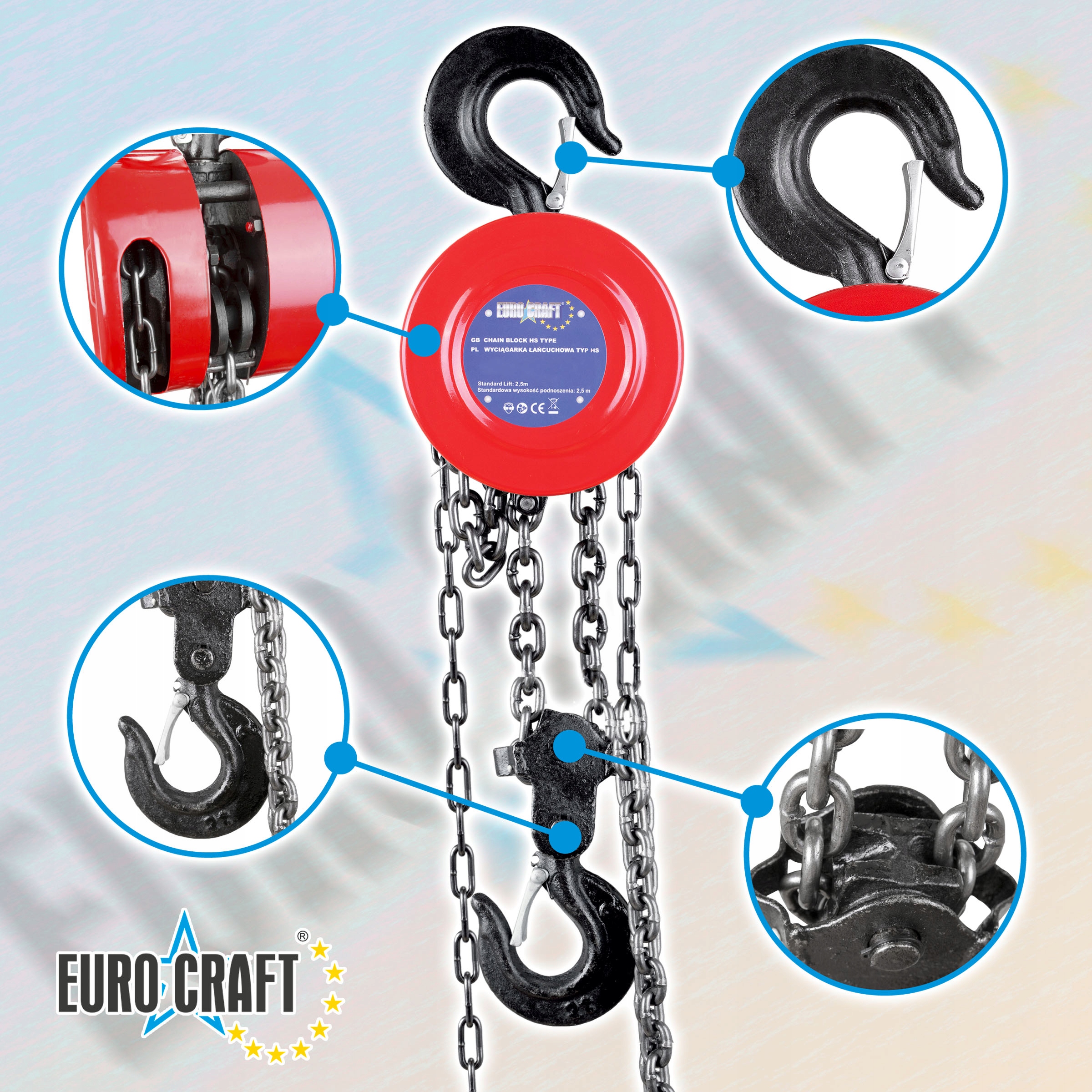 WCIĄGARKA WYCIĄGARKA WCIĄGNIK DO SILNIKA ŁAŃCUCHOWA WCIĄGNIK RĘCZNA 2TMOCNA Kod producenta 0428