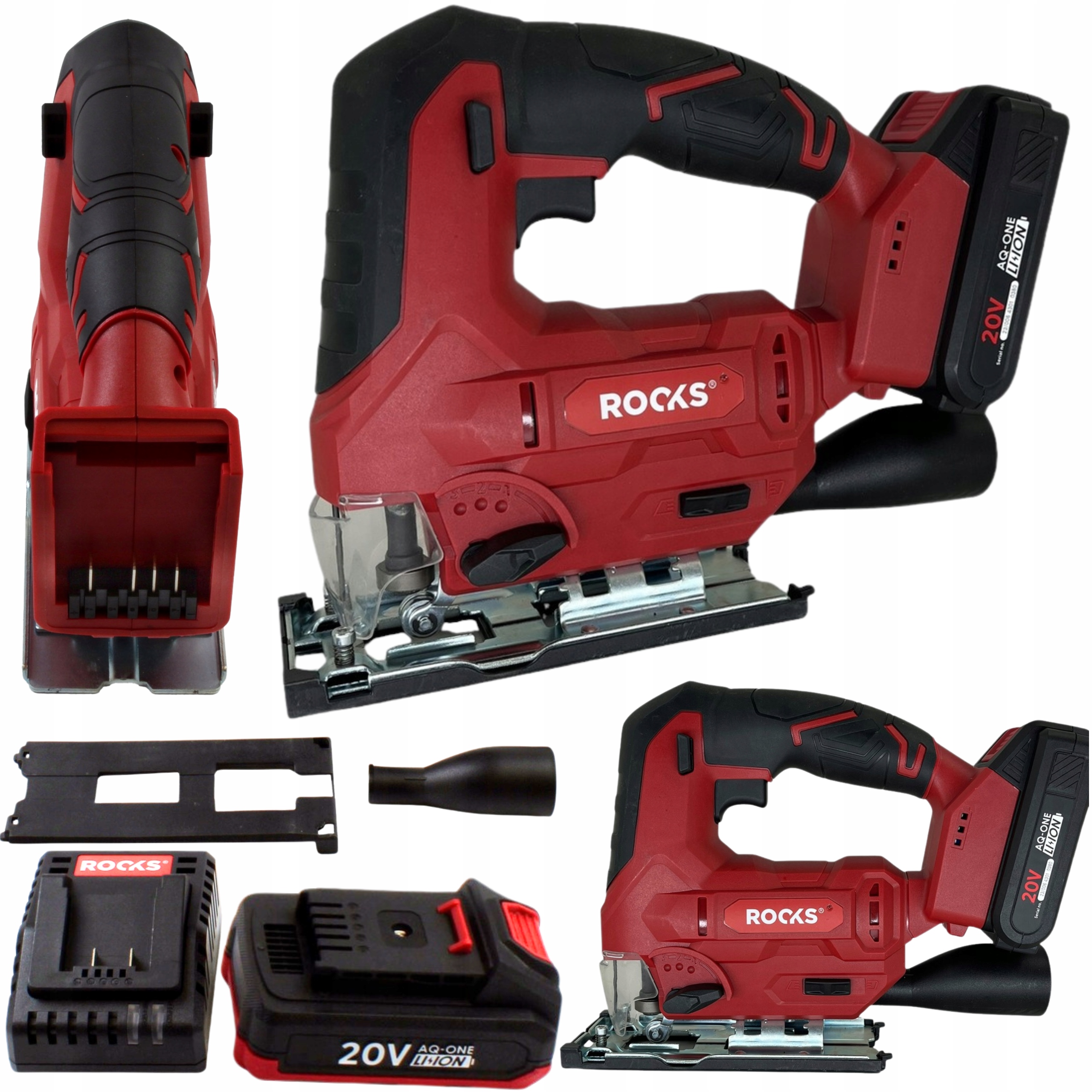 Rooks Wyrzynarka Akumulatorowa 2AH Przecinarka Piła Do Drewna 20V 19 MM