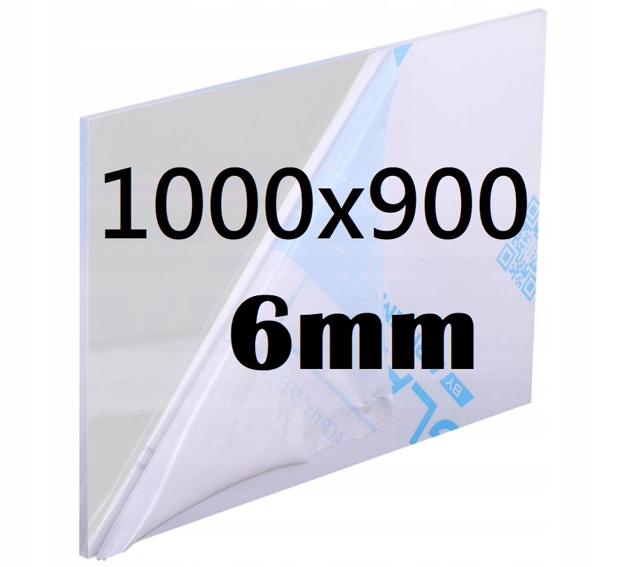 Plexi Plexi Plexi Plexa na míru 100 cm x 90 cm x 6 mm