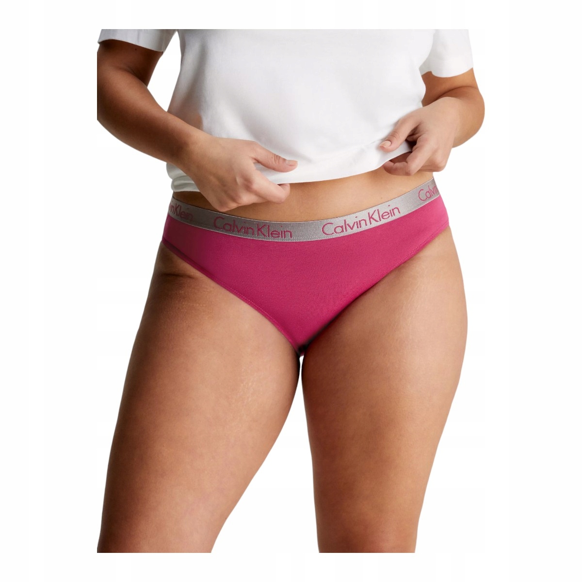 CALVIN KLEIN DÁMSKE BIKINY NOHAVIČKY 1P FUCHSIA r.L