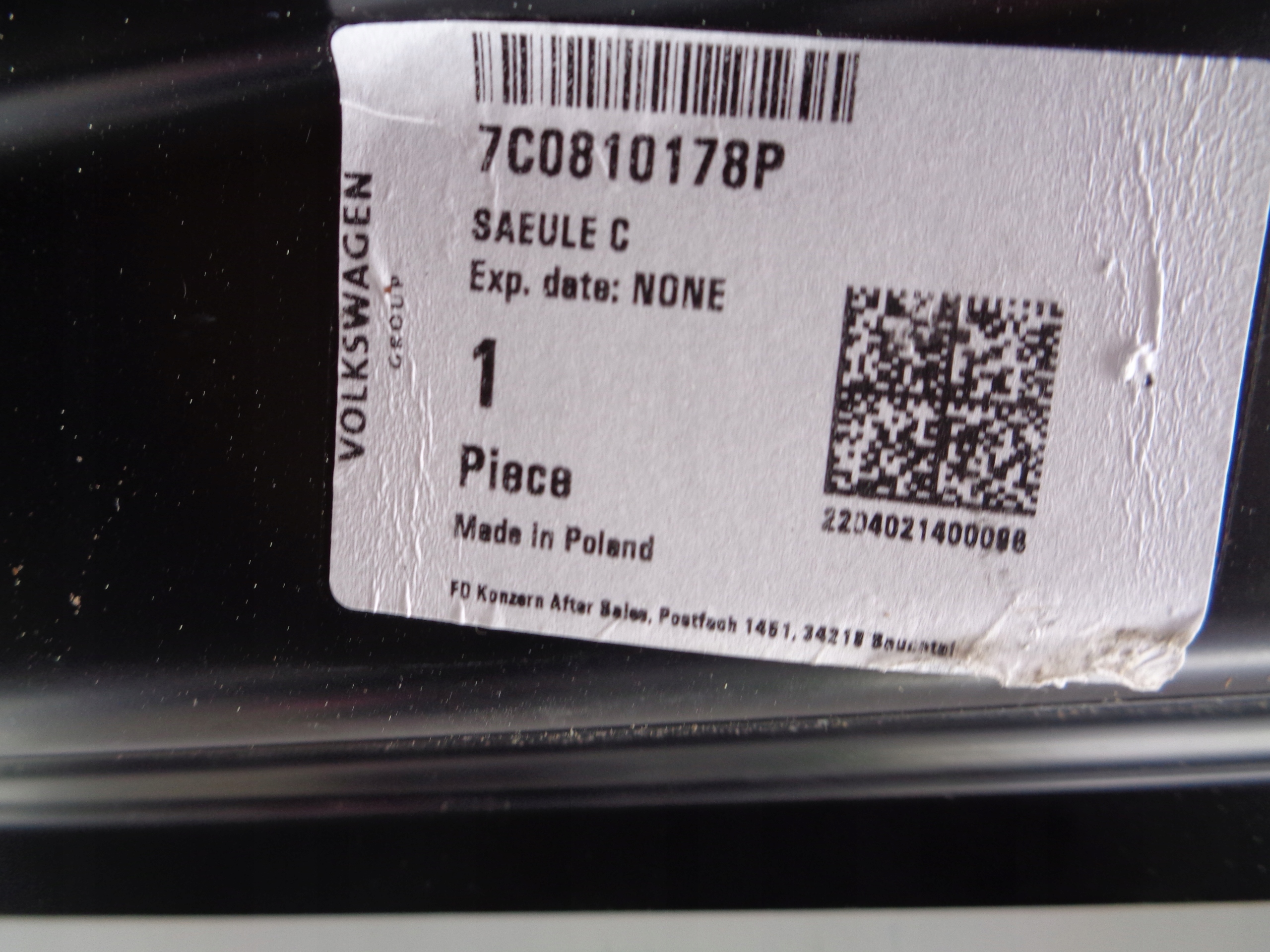 pillar right rear BOK VW CRAFTER II 7C 7C0 17