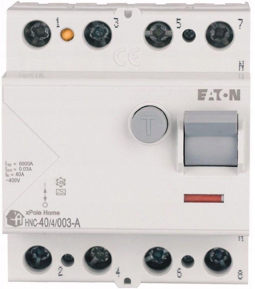 Eaton Proudový chránič 40A 4P 4M 30mA A 6kA