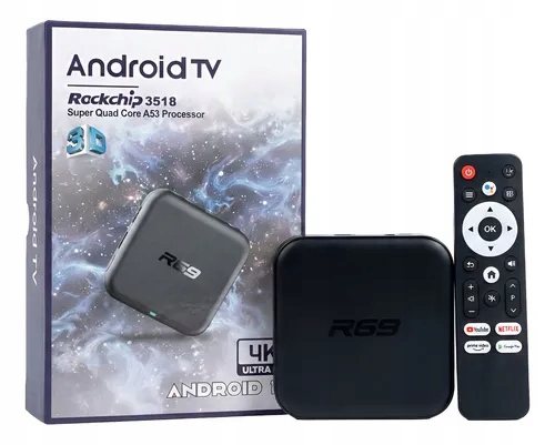 Odtwarzacz multimedialny Android 14 Tv Box Rockchip 3519