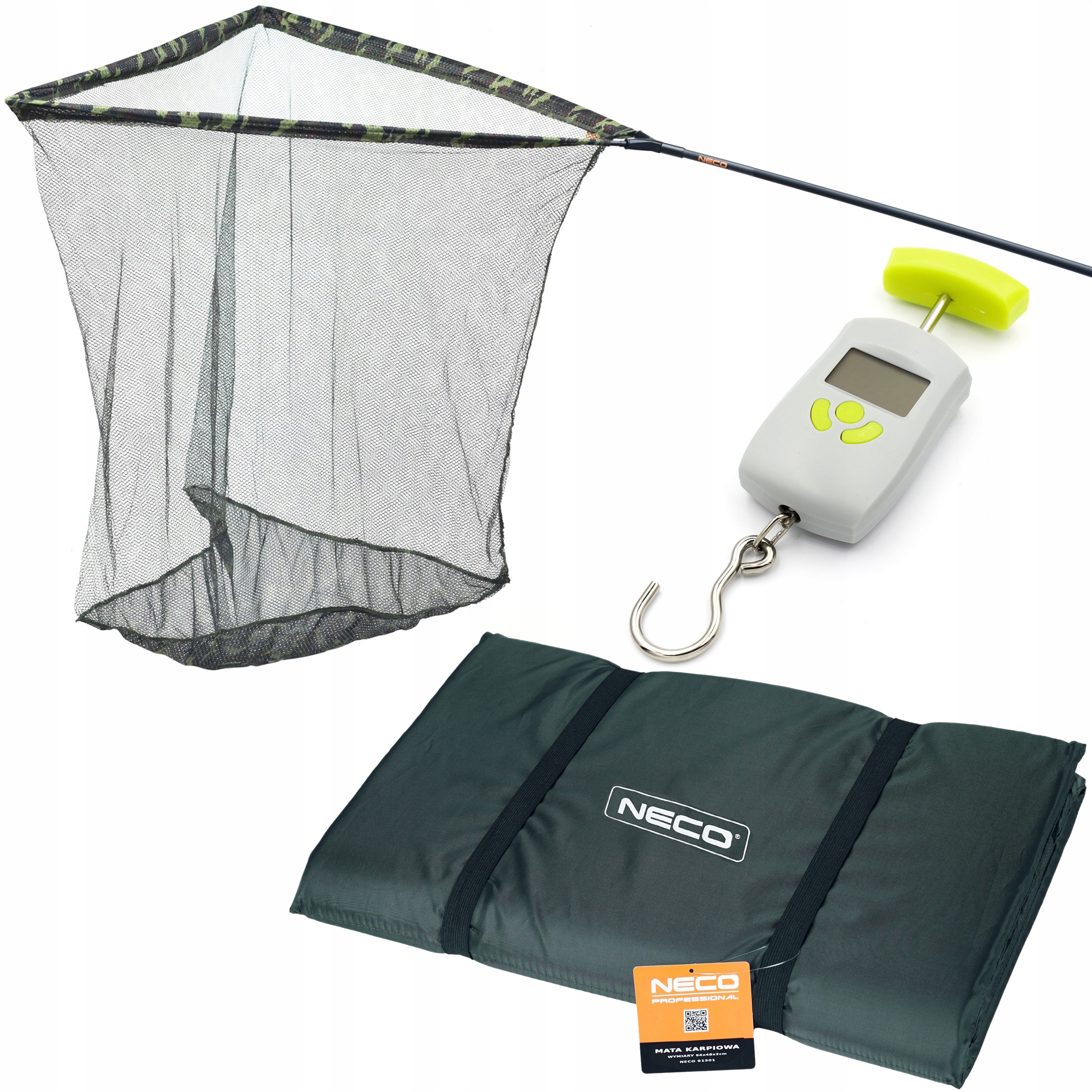 Rybářský Set Velký Podběrák Kaprová Podložka Rybářská Váha