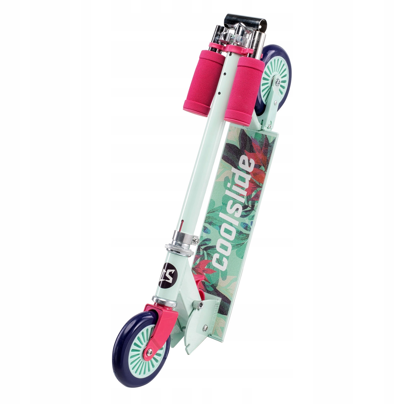 Dziecięca hulajnoga Coolslide Cubana lekka składana 120 mm regulowana róż