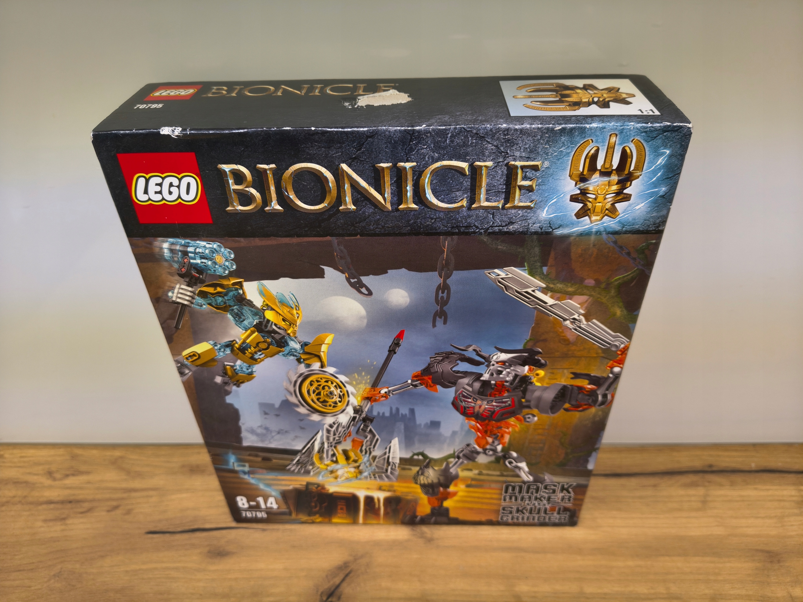 Lego Bionicle 70795 Twórca Masek kontra Władca Czaszek Obtarcia Opakowania