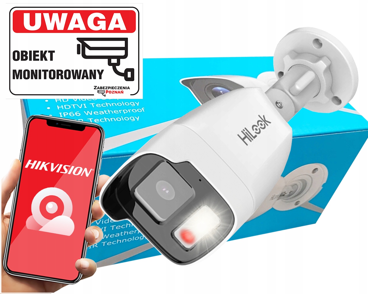 Kamera Monitoring Ip Hikvision 4MPX Poe Dzień Noc