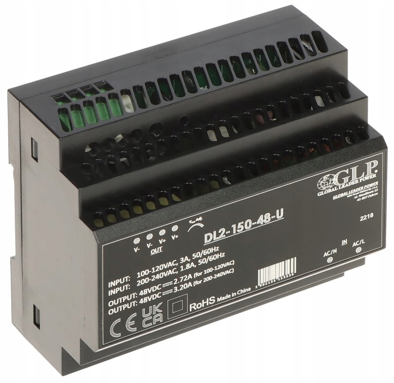 Zasilacz Impulsowy Stałonapięciowy Ac/dc Szyna Din TS35 153W 3,2A 48V Glp