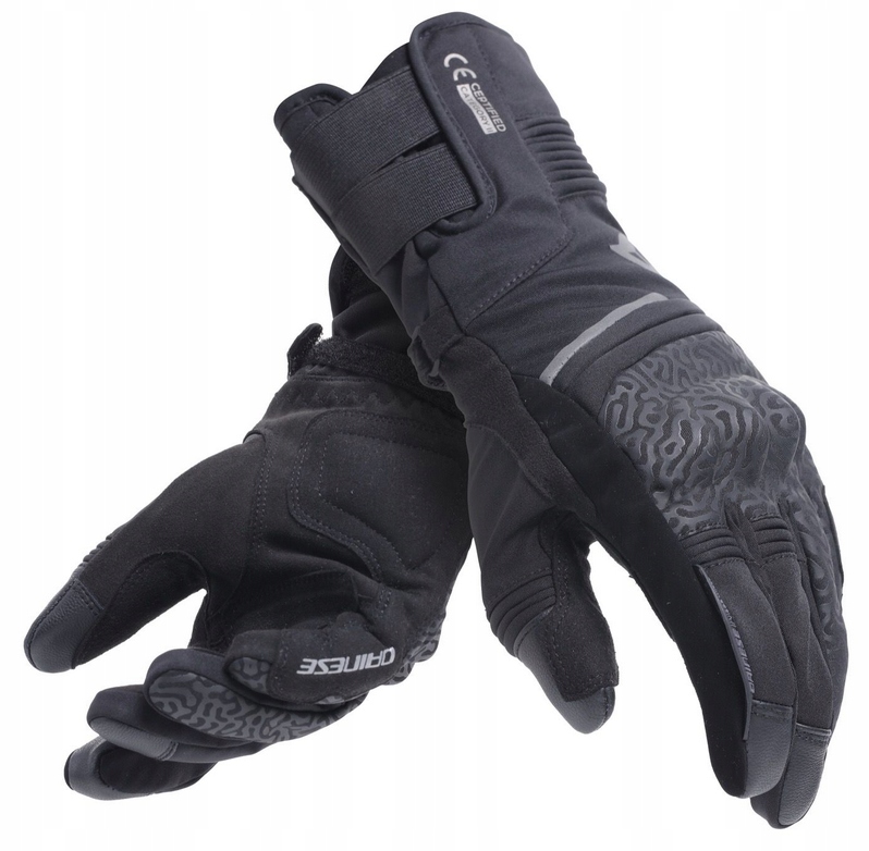 DAINESE TEMPEST 2 LONG Rękawice Motocyklowe Czarne Wodoodporne r. L