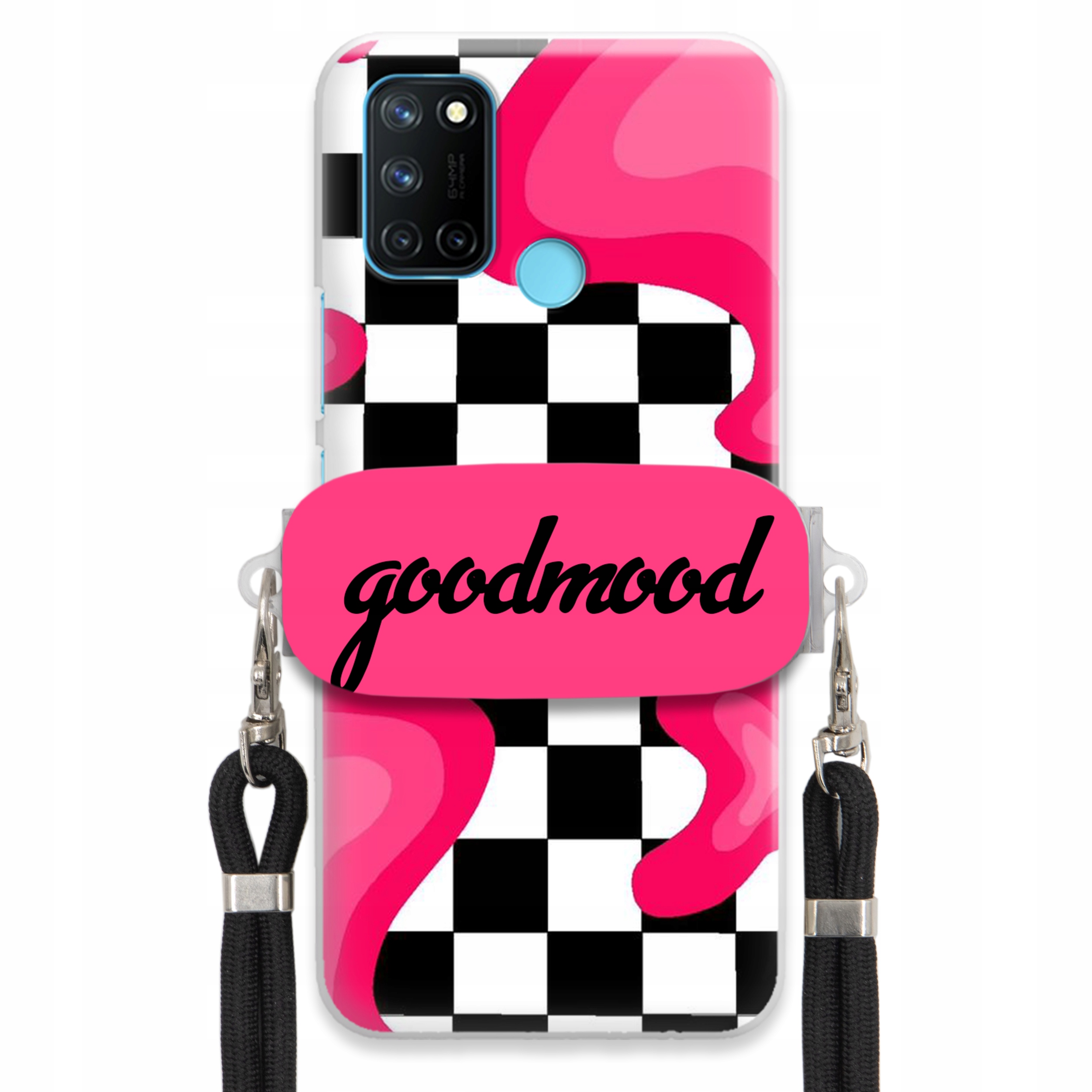 Puzdro Pre Realme 7i RMX2103 Sada Case Držiak Na Vodítko Čierny For Teen Splash