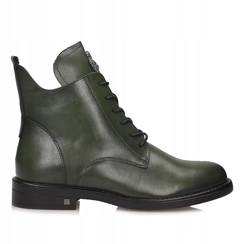 Stylové zelené dámské kotníkové boty Potocki 25-12179GN