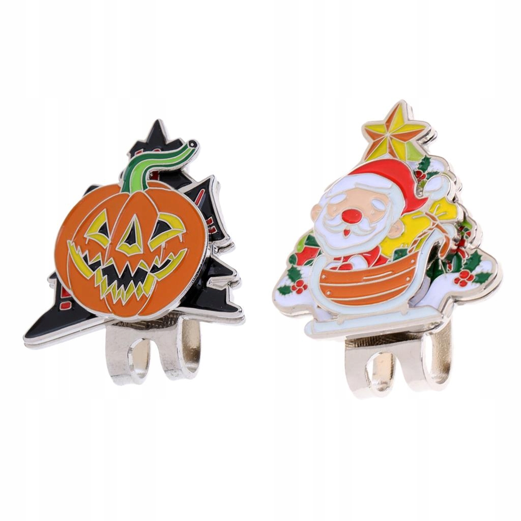 Halloween Pumpkin and Hat Clip with Golf Ball