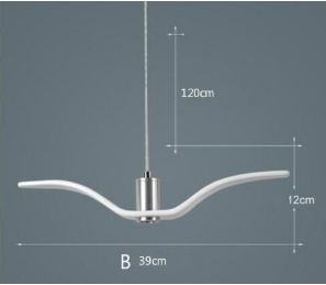 ŻYRANDOL LAMPA WISZĄCA LED MEWA NOWOCZESNY (C) Zasilanie sieciowe