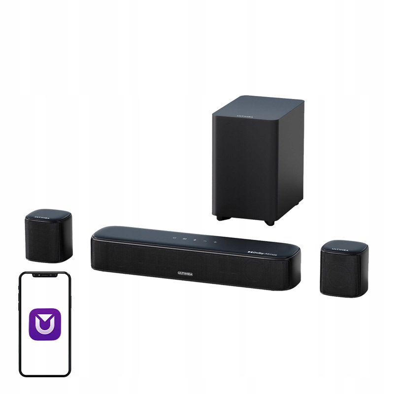 Ultimea Aura A50 Reproduktory Soundbar Subwoofer Domácí kino 5.1 s Dolby Atmos