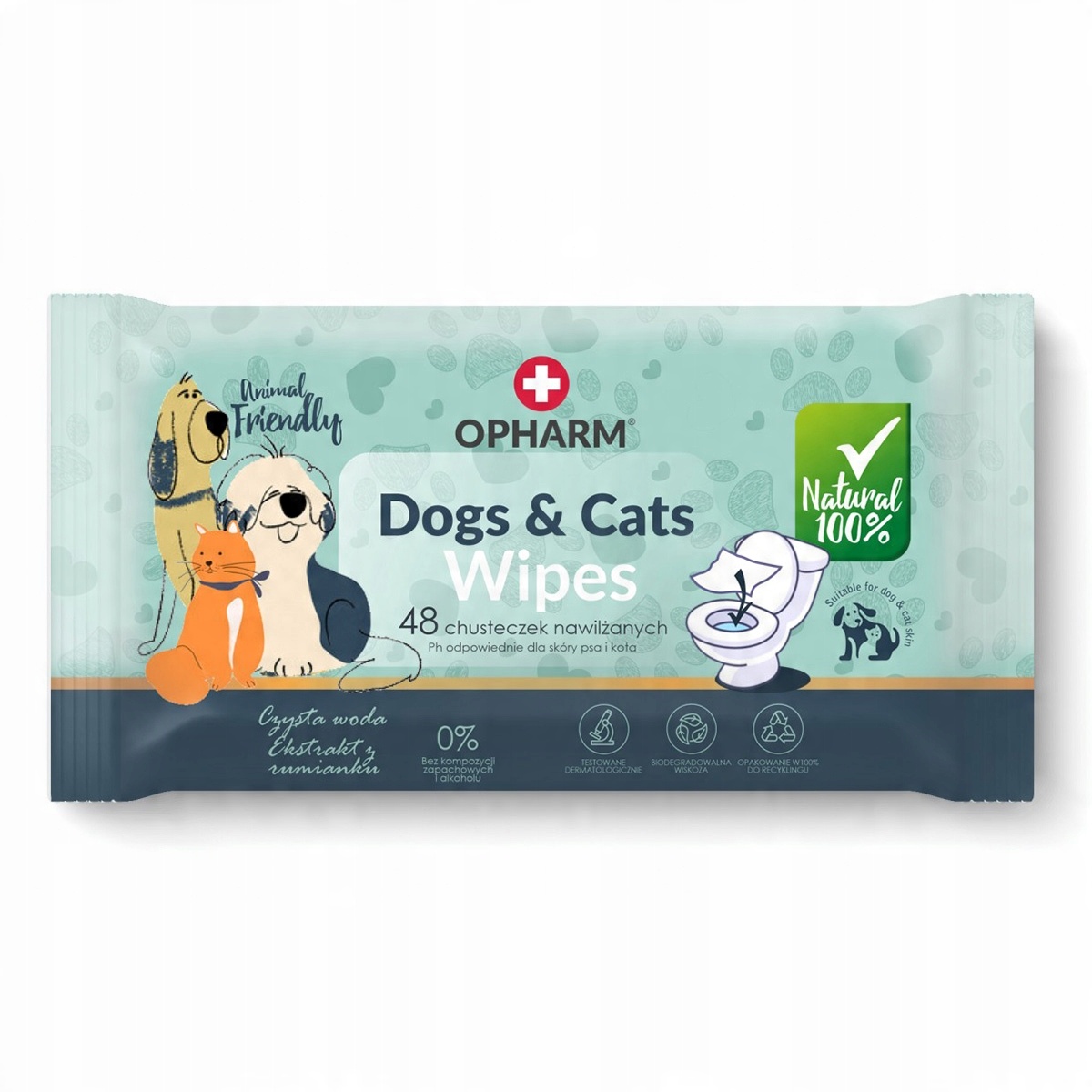 

Opharm Dogs&Cats Pet Wipes pielęgnacja zwierząt 48