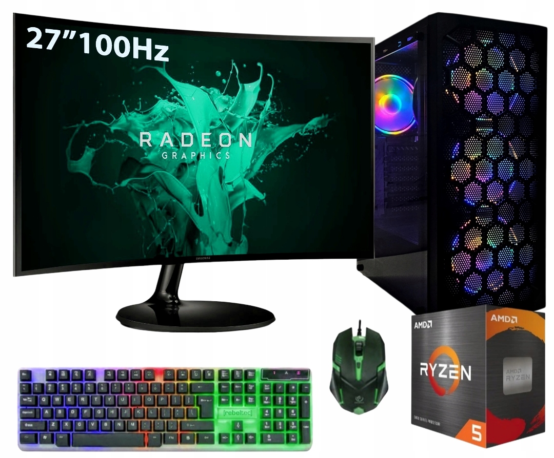 Počítač Ryzen Gamer Master 5 5600G Ssd M.2. 1TB 32GB Monitor 27'