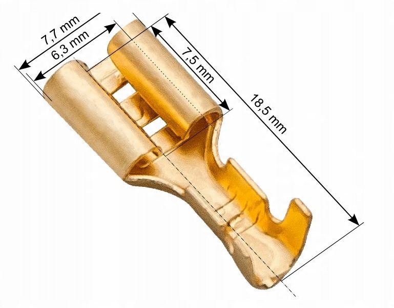 

Konektor nieizolowany żeński 6.3x0.4mm 100szt.